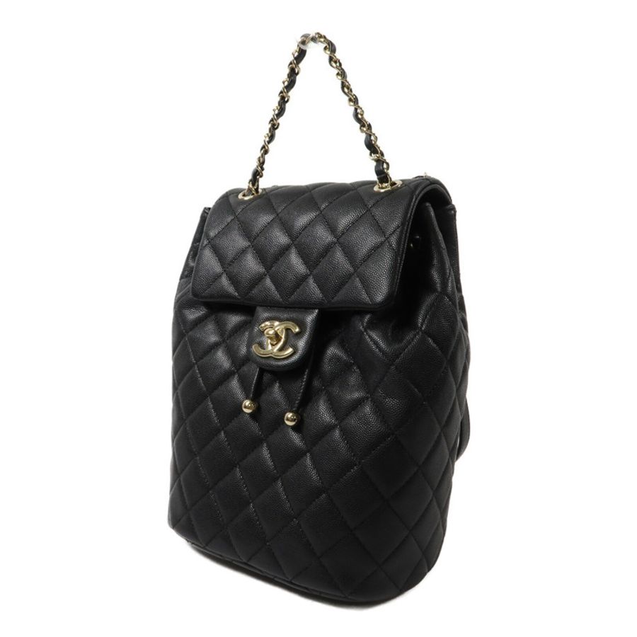 CHANEL 牛皮皮革Backpack鏈帶背包-2
