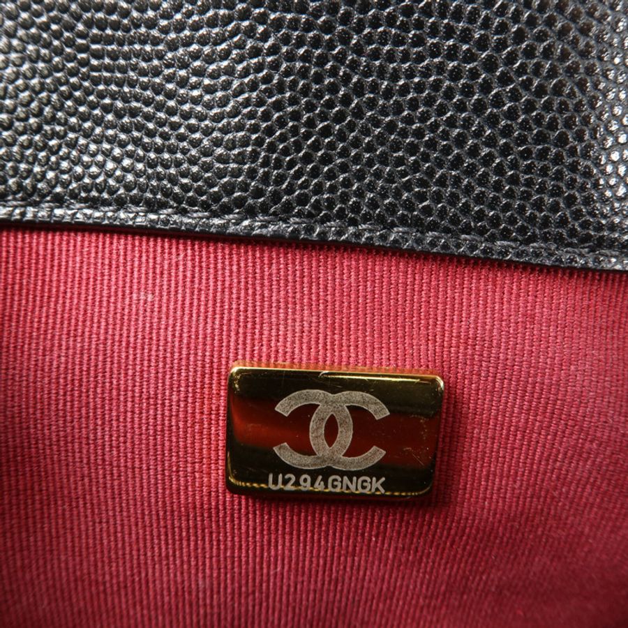 CHANEL 牛皮皮革Backpack鏈帶背包-6