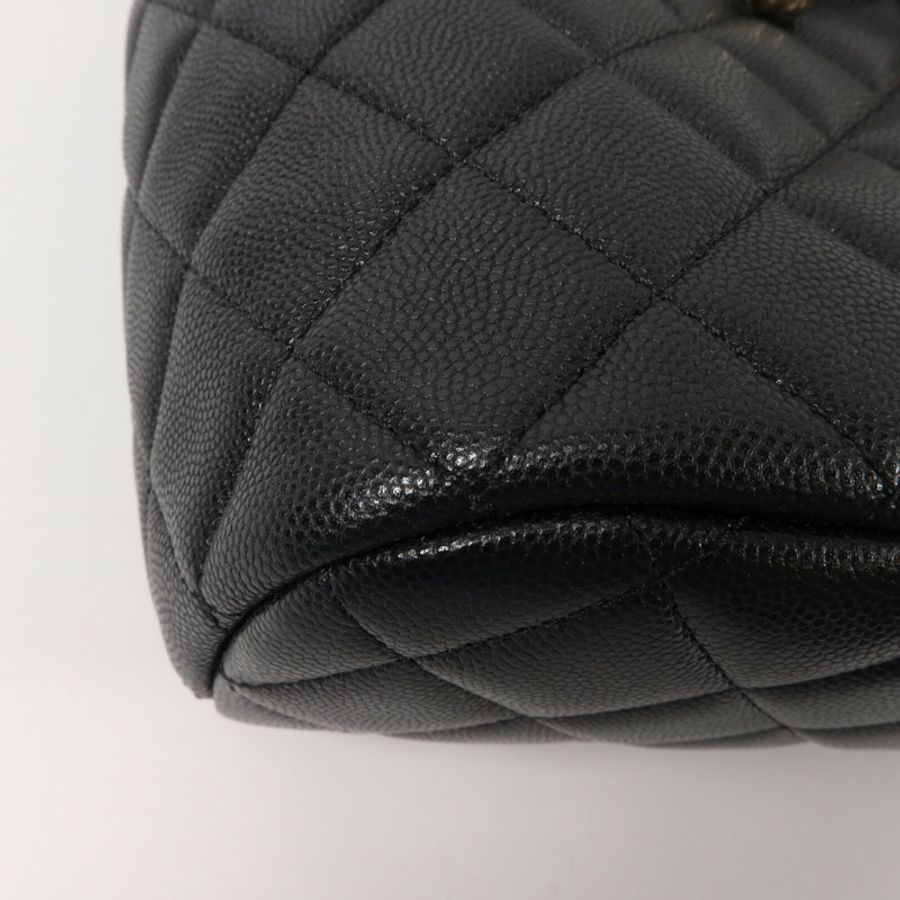 CHANEL 牛皮皮革Backpack鏈帶背包-12