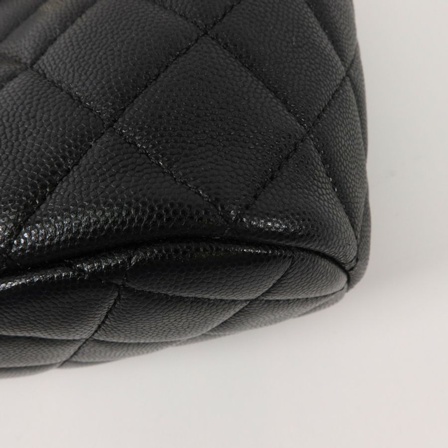CHANEL 牛皮皮革Backpack鏈帶背包-13
