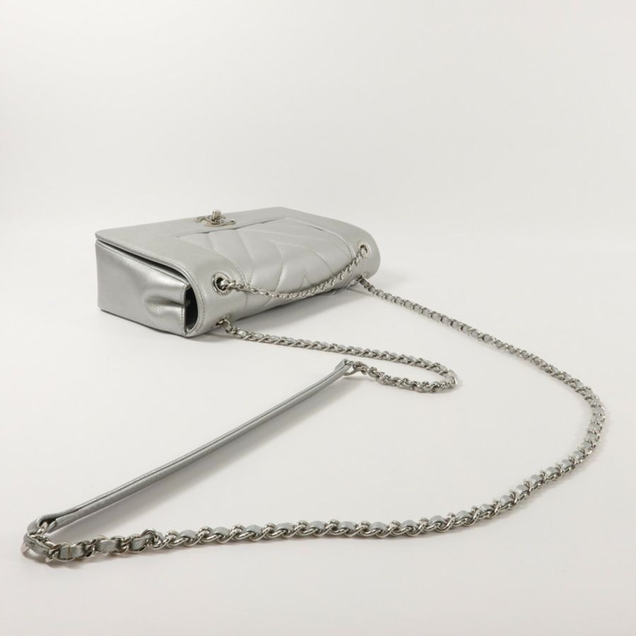 CHANEL 牛皮皮革Mademoiselle Flap Bag鏈帶肩背袋-9