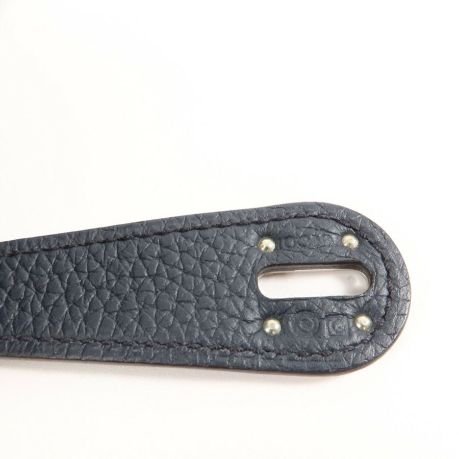 HERMES Clemence皮革Lindy 30手挽肩背兩用袋Ultraviolet/Bleu Obs-7