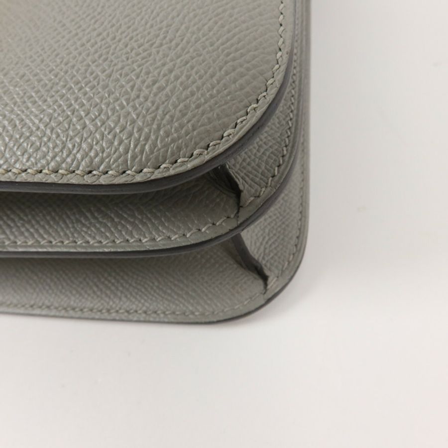HERMES Epsom皮革Constance 24肩背袋Gris Mouette-11
