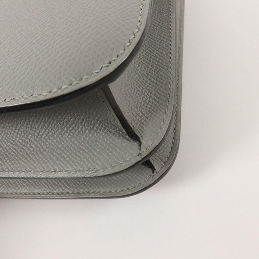 HERMES Epsom皮革Constance 24肩背袋Gris Mouette-13