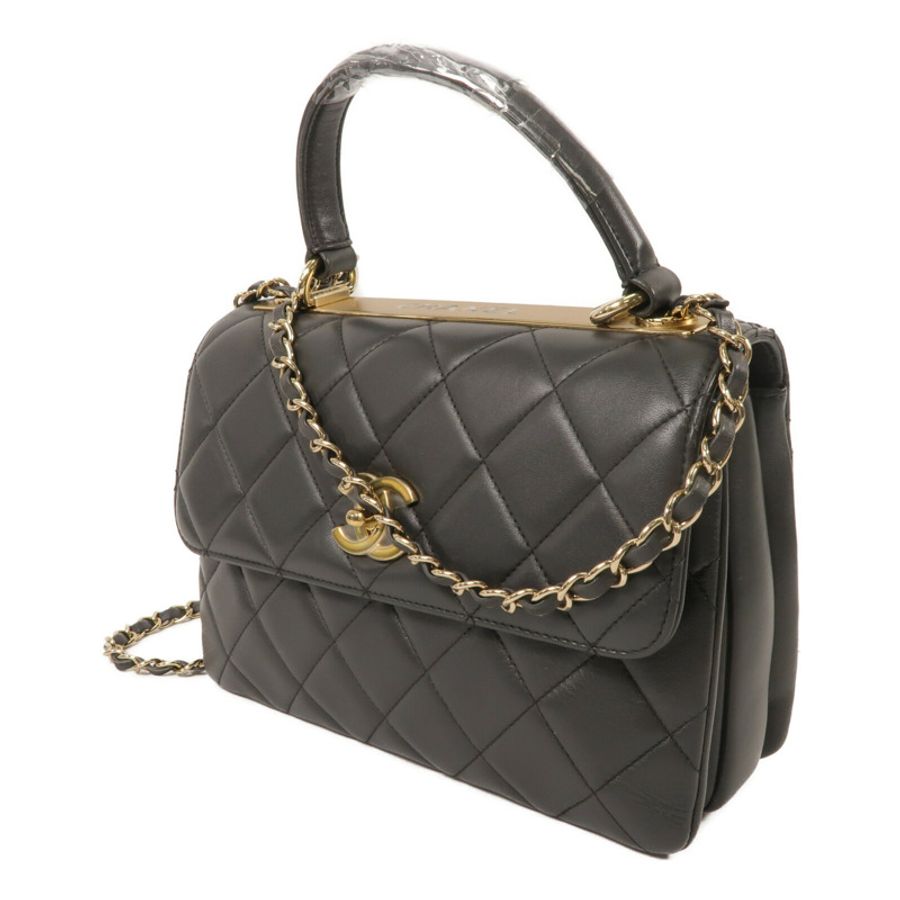 CHANEL 羊皮皮革Trendy CC鏈帶手挽肩背兩用袋-1