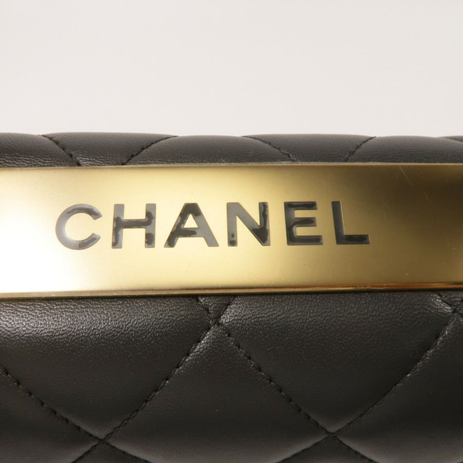 CHANEL 羊皮皮革Trendy CC鏈帶手挽肩背兩用袋-8