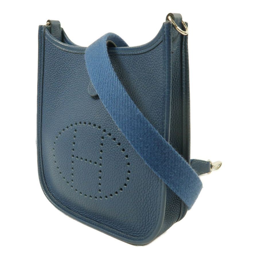 HERMES Clemence皮革Evelyne TPM肩背袋Bleu De Prusse-1
