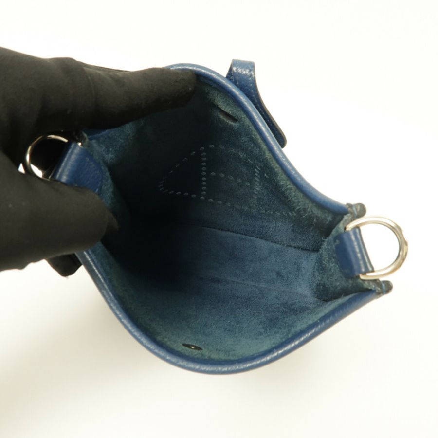 HERMES Clemence皮革Evelyne TPM肩背袋Bleu De Prusse-4