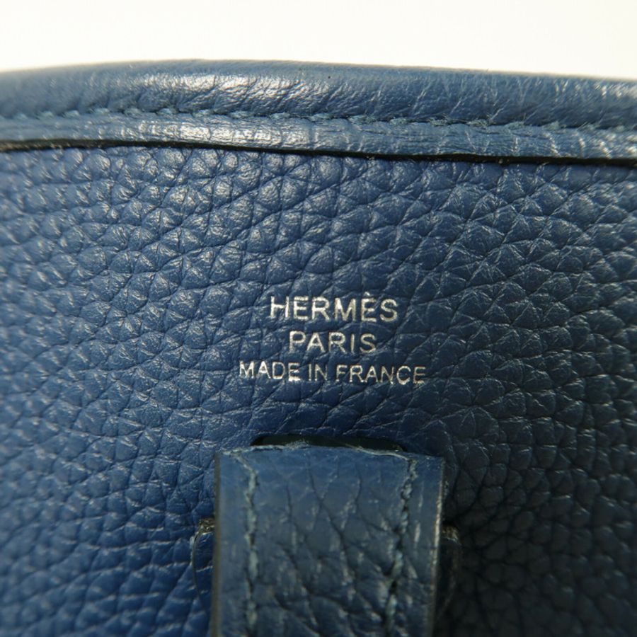 HERMES Clemence皮革Evelyne TPM肩背袋Bleu De Prusse-5