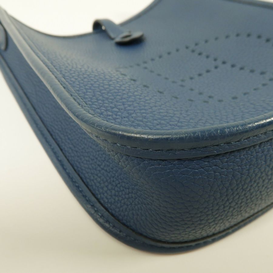 HERMES Clemence皮革Evelyne TPM肩背袋Bleu De Prusse-10