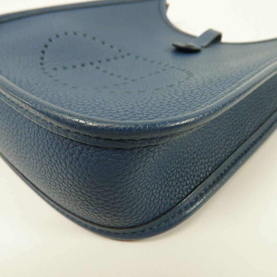 HERMES Clemence皮革Evelyne TPM肩背袋Bleu De Prusse-11
