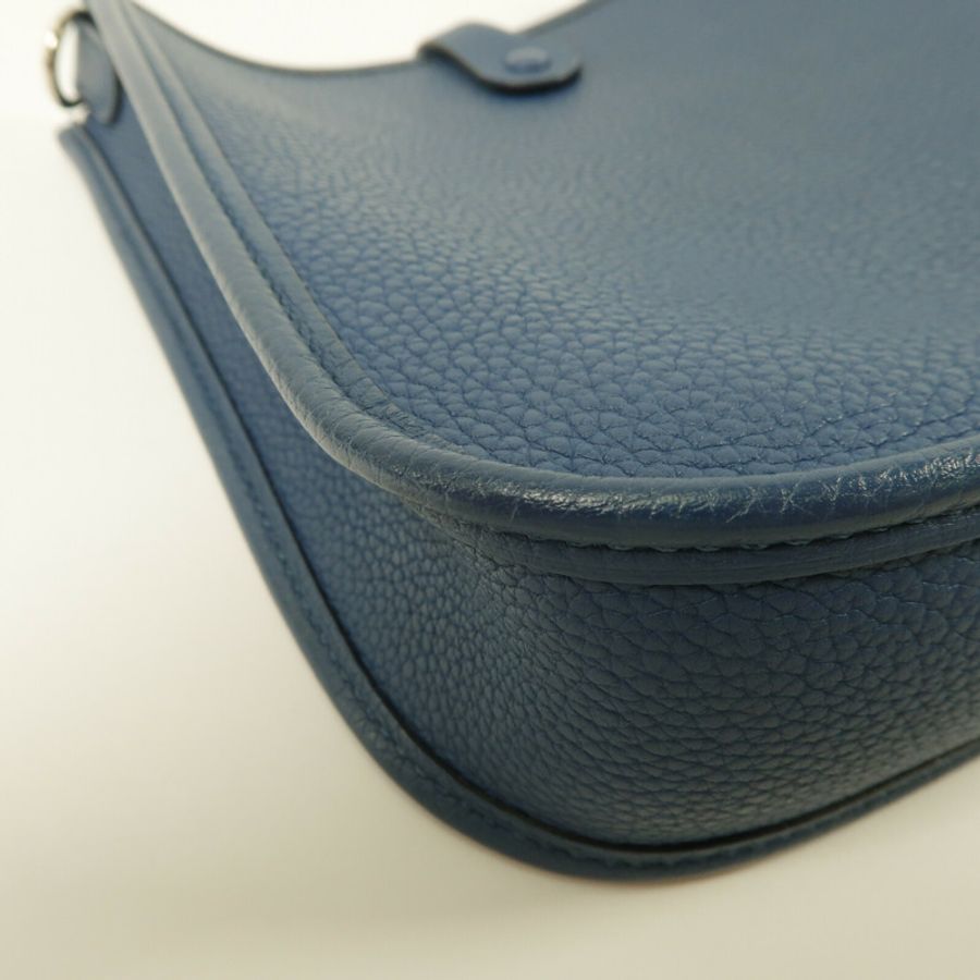 HERMES Clemence皮革Evelyne TPM肩背袋Bleu De Prusse-12