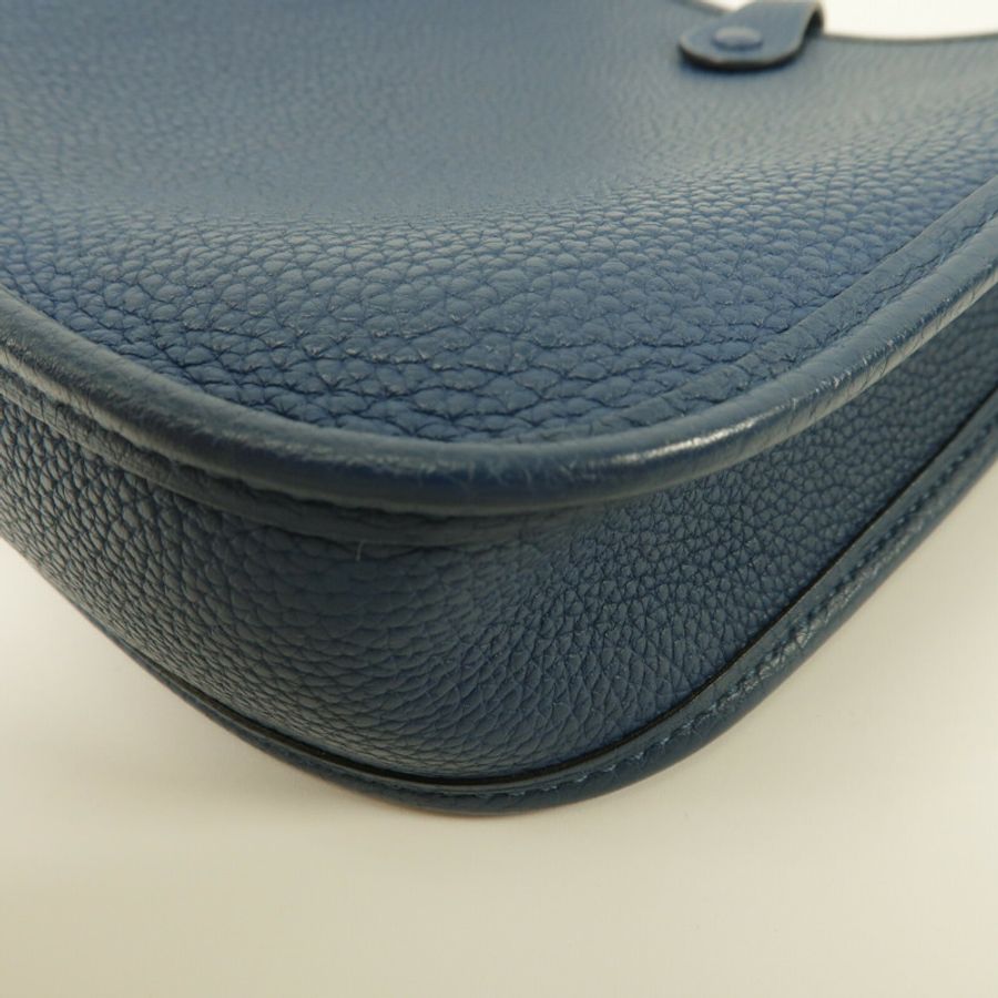 HERMES Clemence皮革Evelyne TPM肩背袋Bleu De Prusse-13