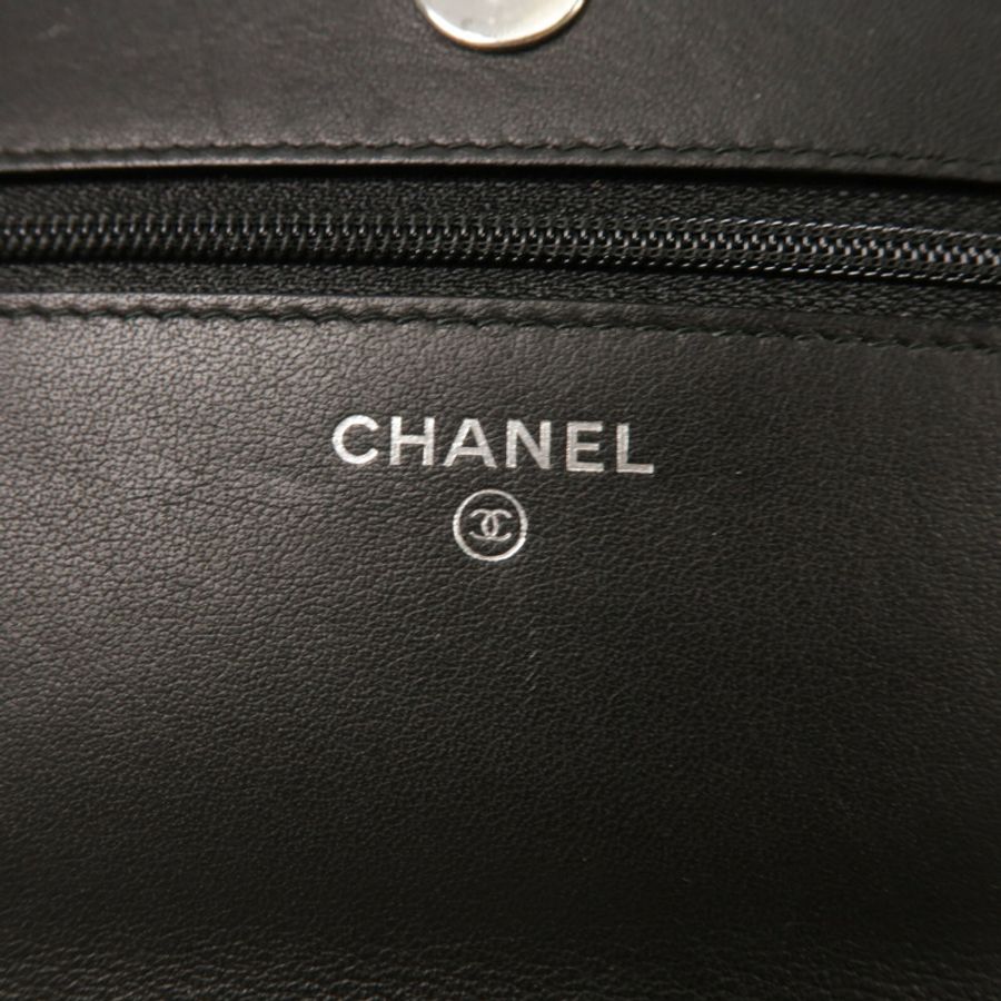 CHANEL 牛皮皮革WOC Wallet On Chain鏈帶肩背袋-5
