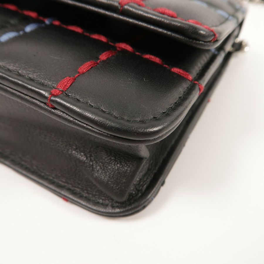 CHANEL 牛皮皮革WOC Wallet On Chain鏈帶肩背袋-12
