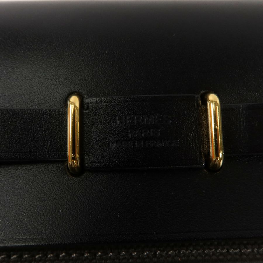 HERMES 帆布Mini Herbag肩背袋Bronze-5