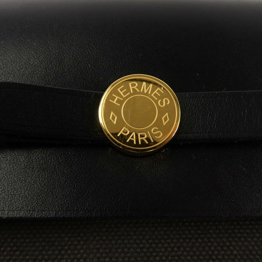 HERMES 帆布Mini Herbag肩背袋Bronze-7