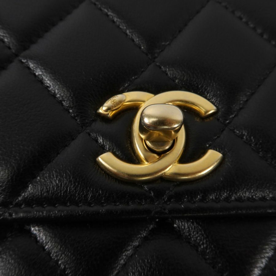CHANEL 羊皮皮革WOC Wallet On Chain鏈帶肩背袋-7
