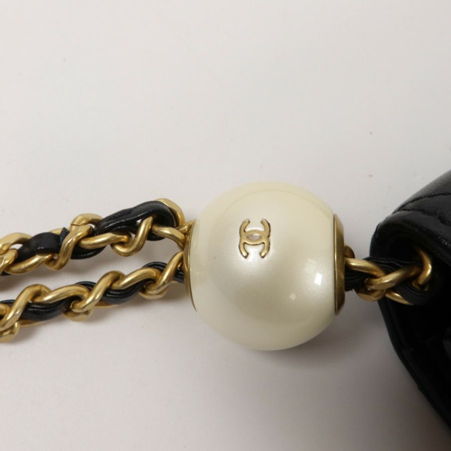 CHANEL 羊皮皮革WOC Wallet On Chain鏈帶肩背袋-8
