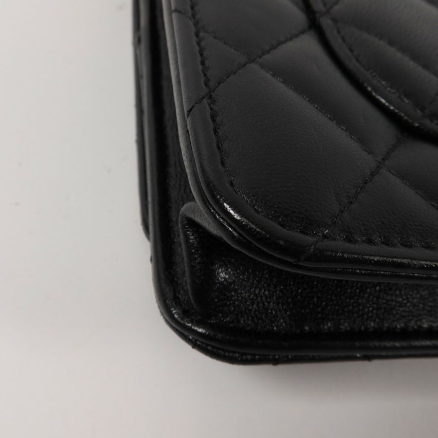 CHANEL 羊皮皮革WOC Wallet On Chain鏈帶肩背袋-13