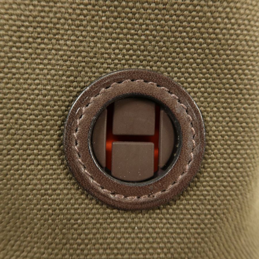 HERMES 帆布/Barenia皮革On The Go Pouch手拿包Kaki/Feu-7