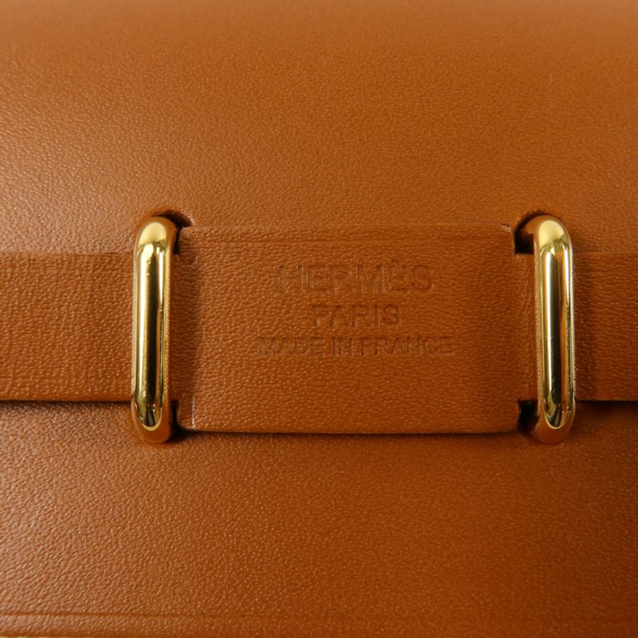 HERMES 帆布Mini Herbag肩背袋Ecru Beige/Fauve-5