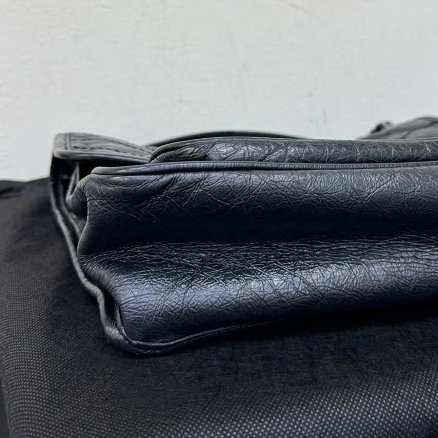 Ysl niki中號黑銀-12