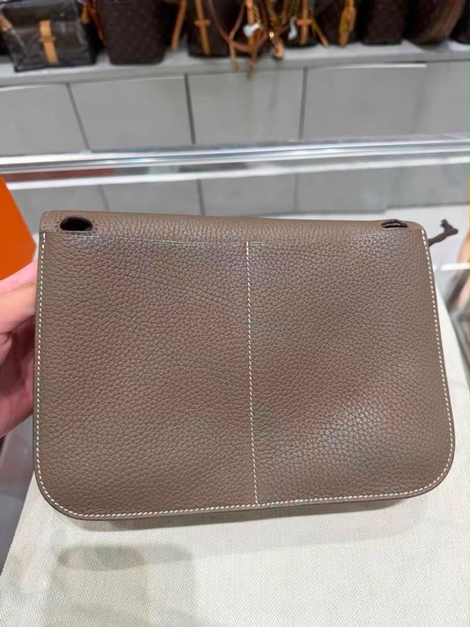 Hermes Halzan 25 大象灰銀扣-1