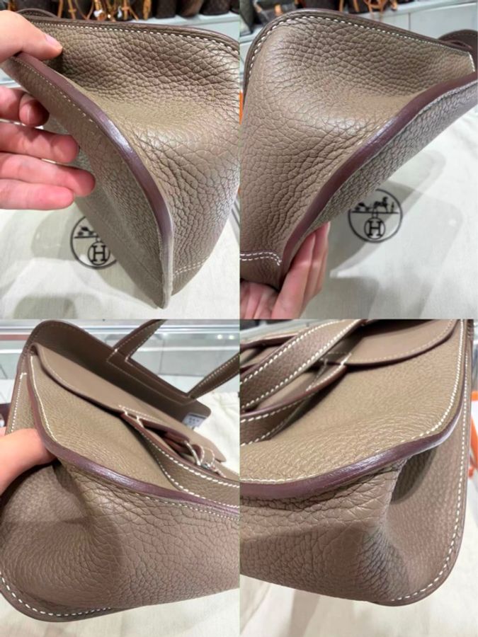 Hermes Halzan 25 大象灰銀扣-5