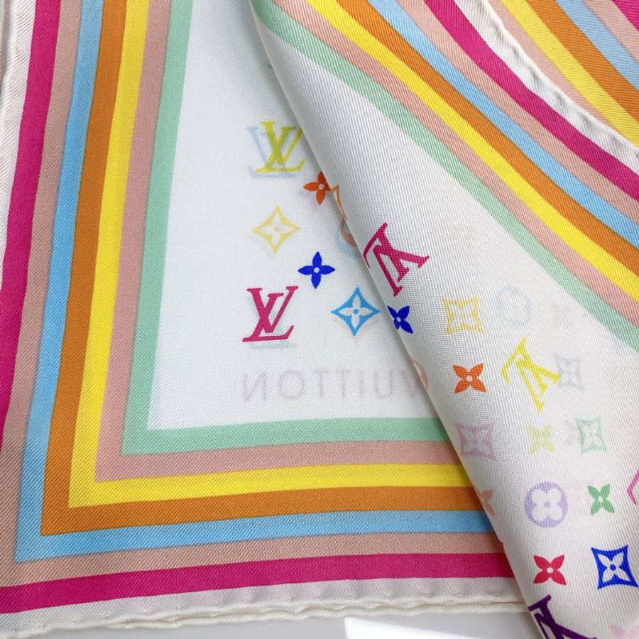 MS0787 Louis Vuitton x Takashi Murakami 70 x 70cm Scarf Multicolor-7