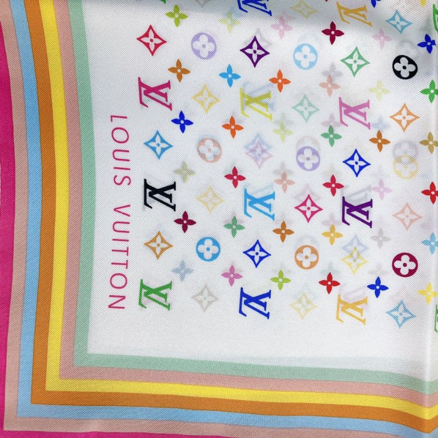 MS0787 Louis Vuitton x Takashi Murakami 70 x 70cm Scarf Multicolor-8