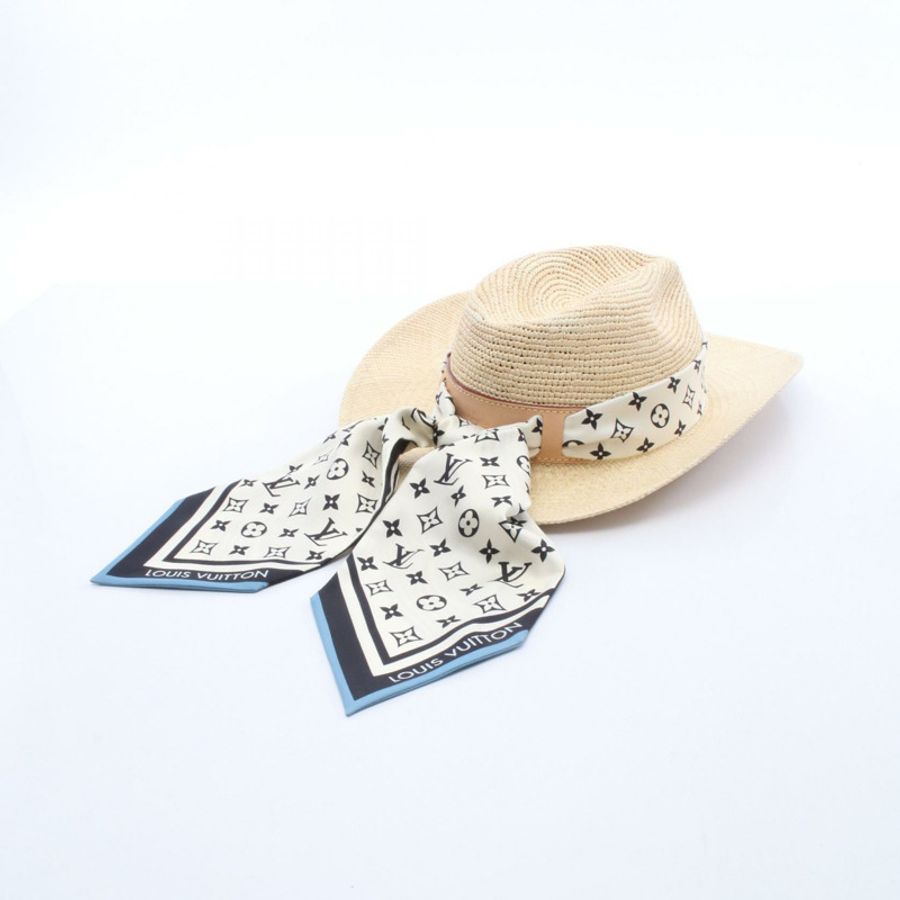 路易威登 (LOUIS VUITTON) Chapeau Abstract 帽子 M7135M 棕櫚米色 二手 女士-1