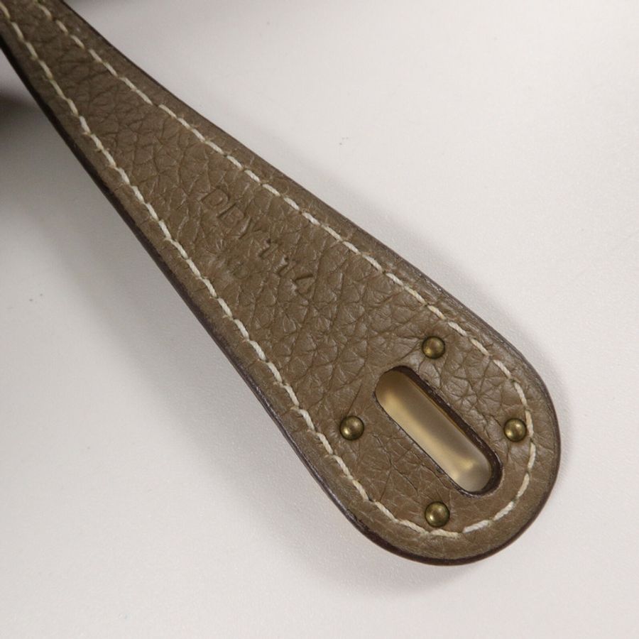 HERMES Clemence皮革Lindy 26手挽肩背兩用袋Etoupe-7