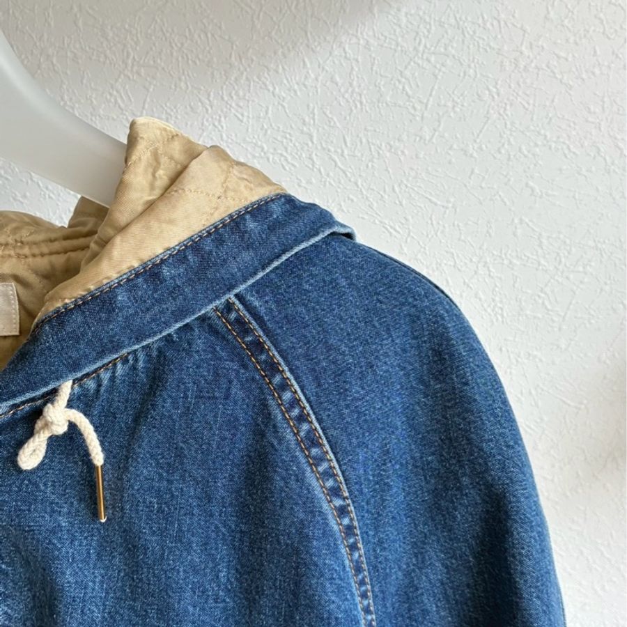 Celine 丹寧牛仔連帽外套🧥M號-3