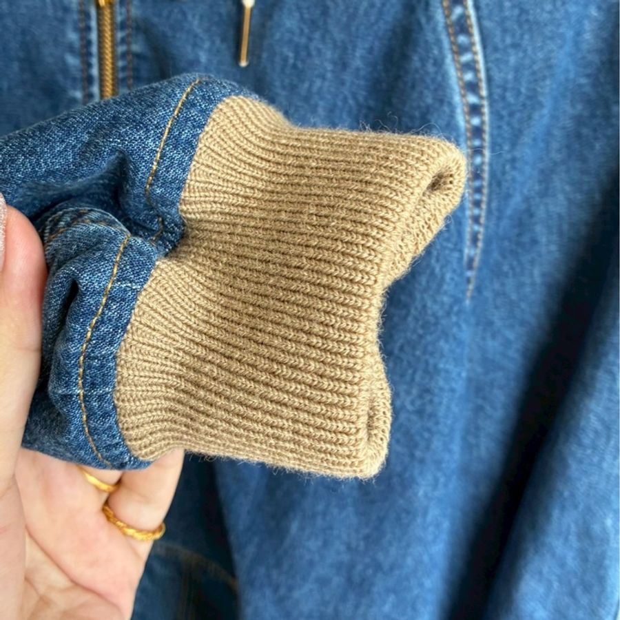 Celine 丹寧牛仔連帽外套🧥M號-7