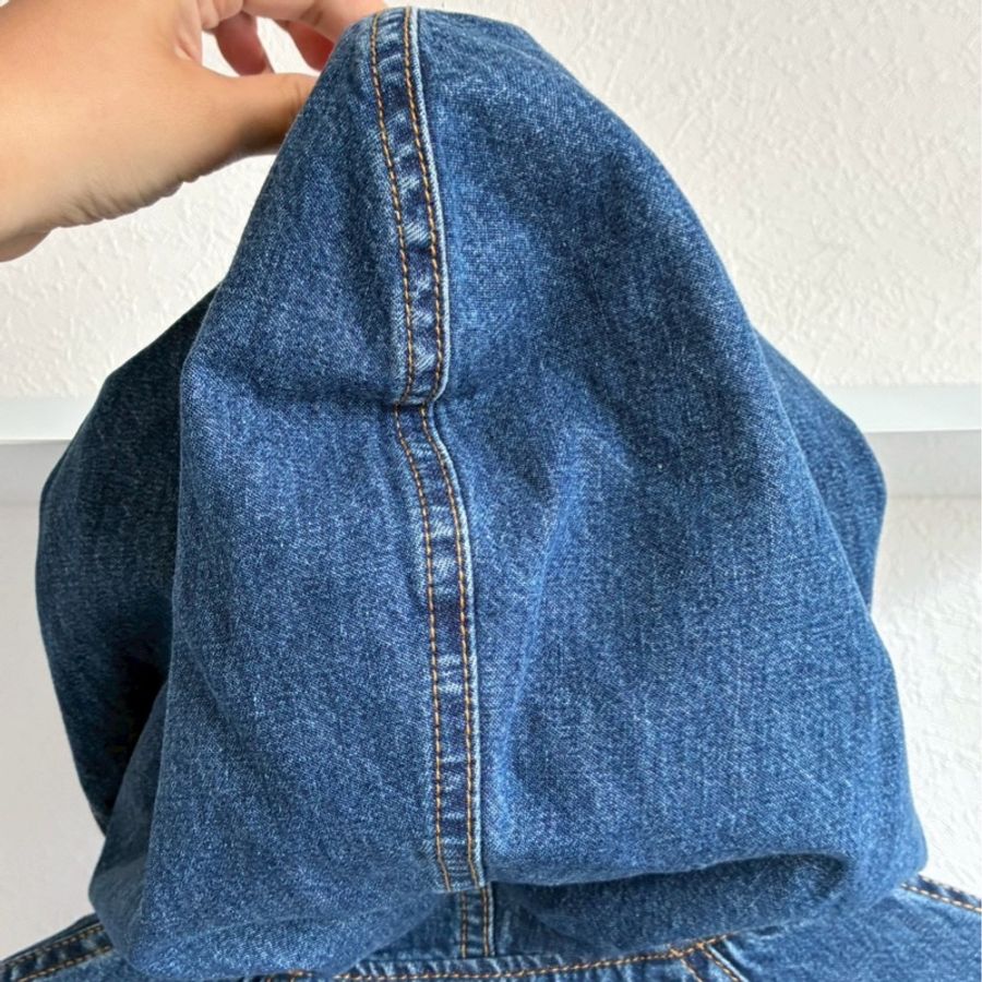 Celine 丹寧牛仔連帽外套🧥M號-11