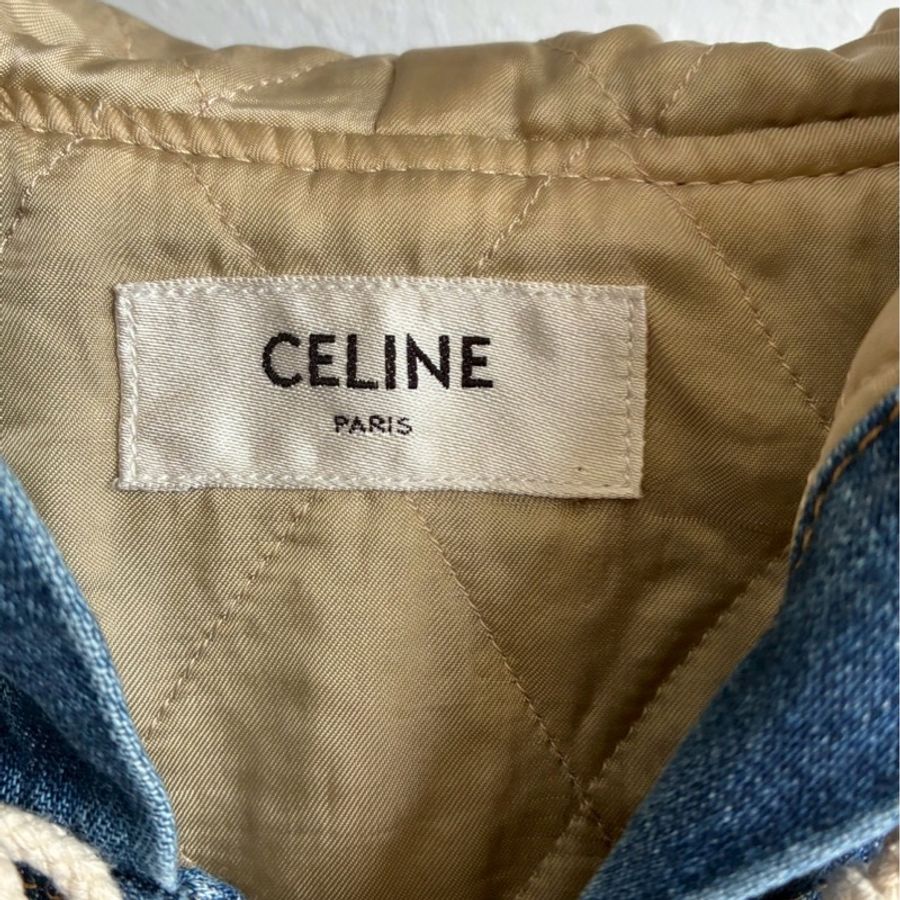 Celine 丹寧牛仔連帽外套🧥M號-16