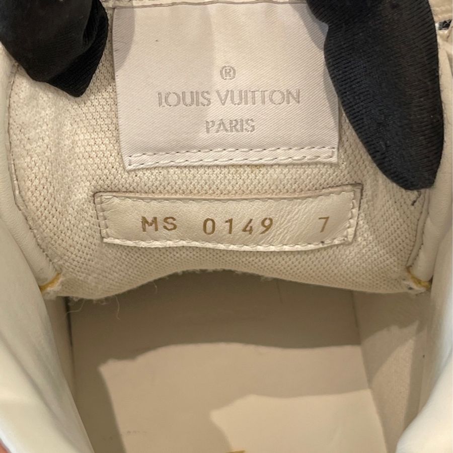 LOUIS VUITTON/路易威登 Rivoli 炫彩粉藍 拼色高幫鞋 尺碼：7-3