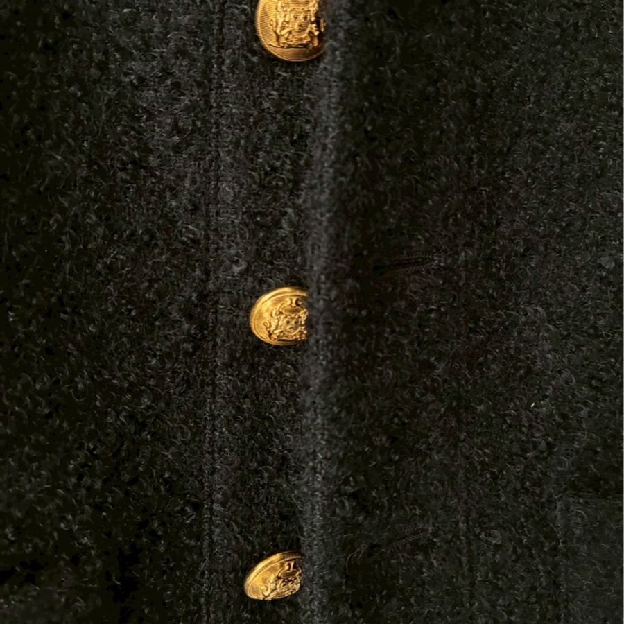 Celine 黑色金釦毛呢外套🧥36-9