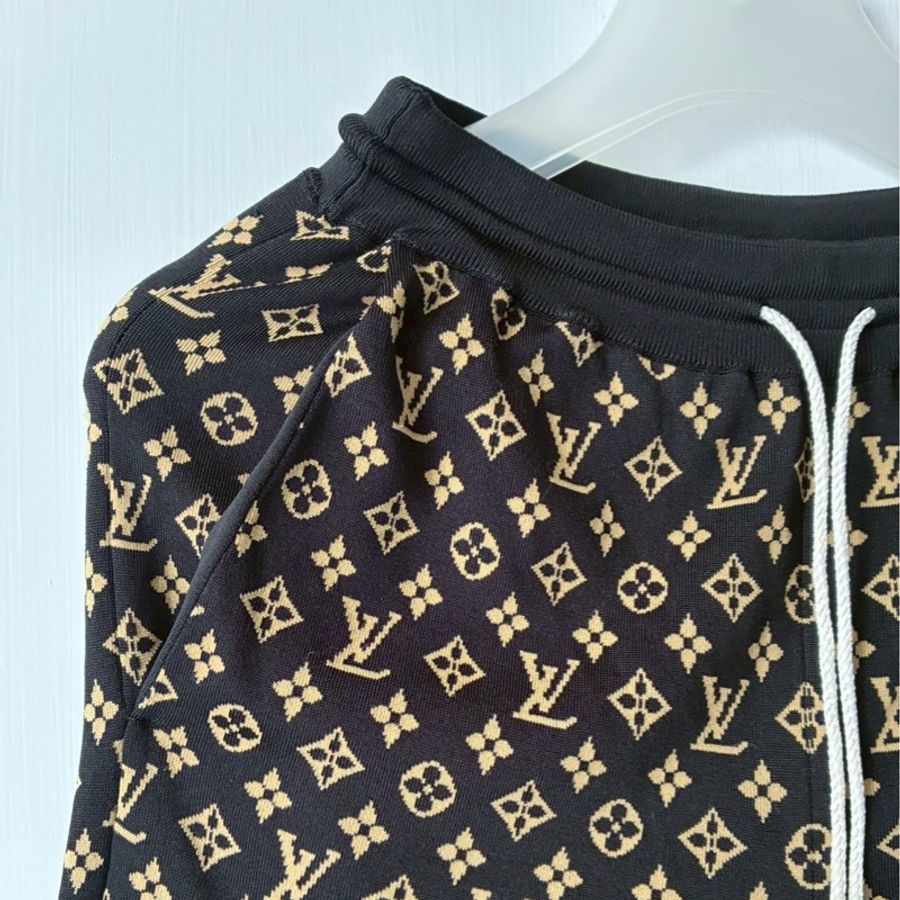 LV滿版logo縮口長褲👖xs-1