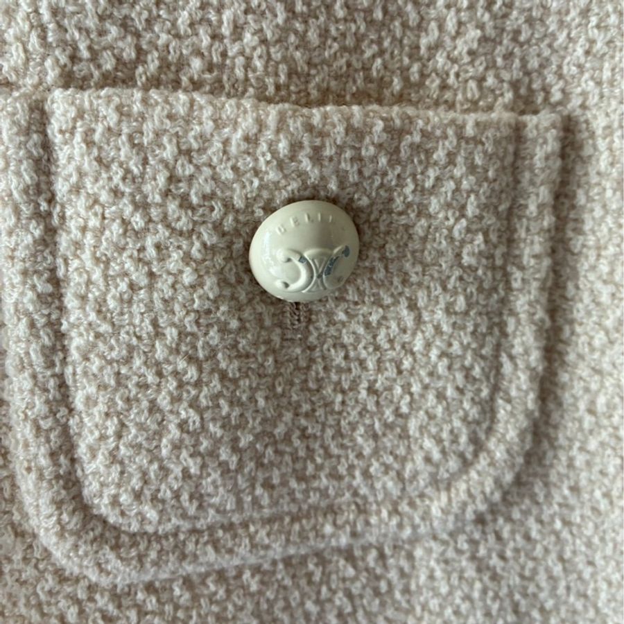 Celine 米白毛呢外套🧥38-7