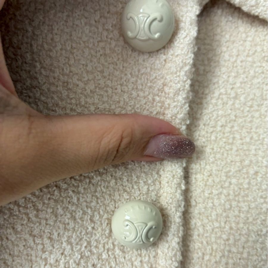 Celine 米白毛呢外套🧥38-10