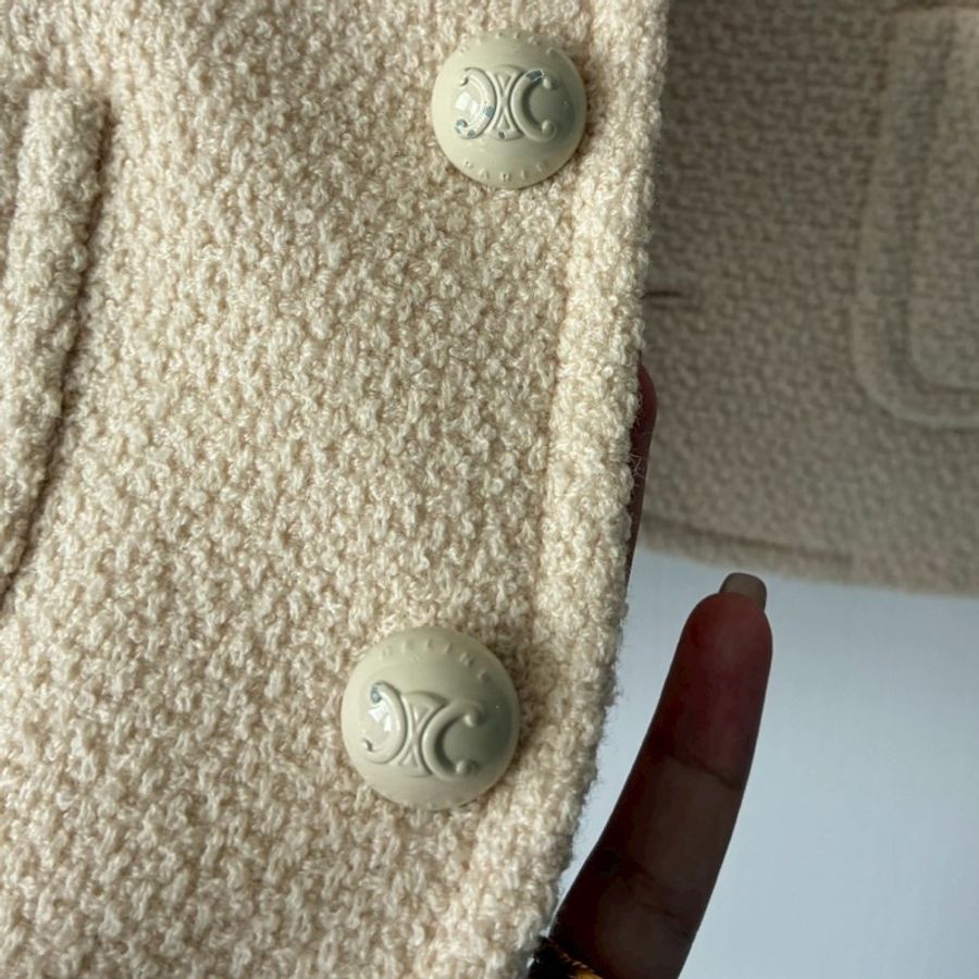 Celine 米白毛呢外套🧥38-11
