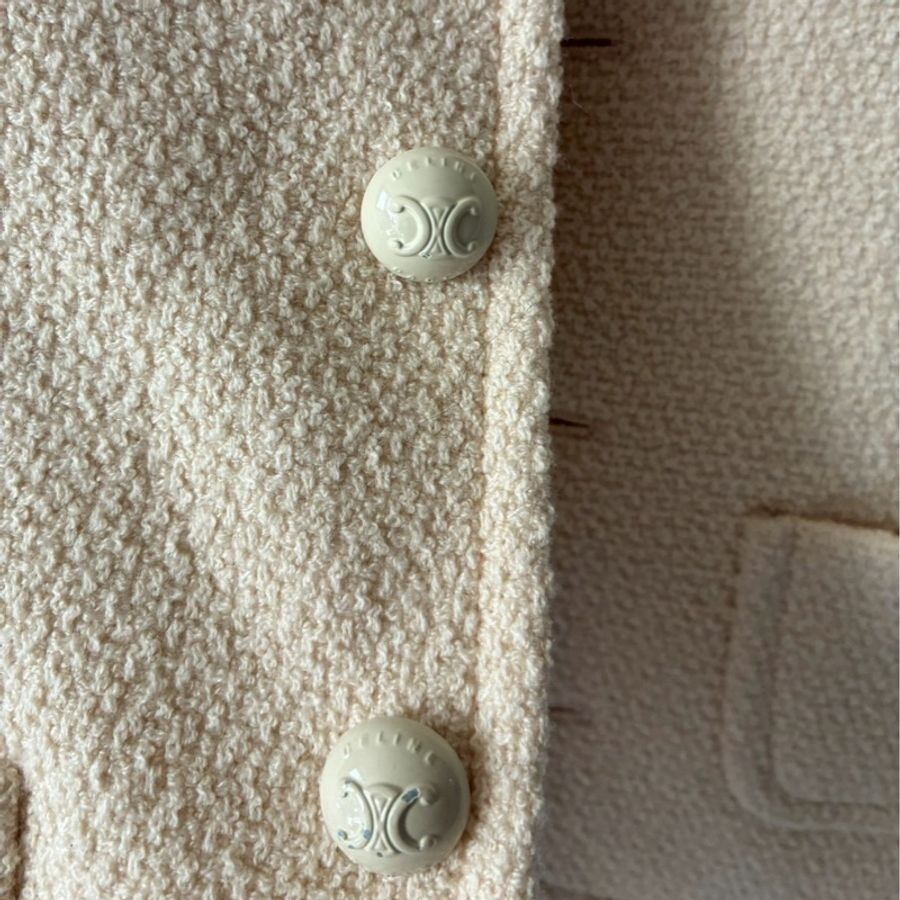 Celine 米白毛呢外套🧥38-12