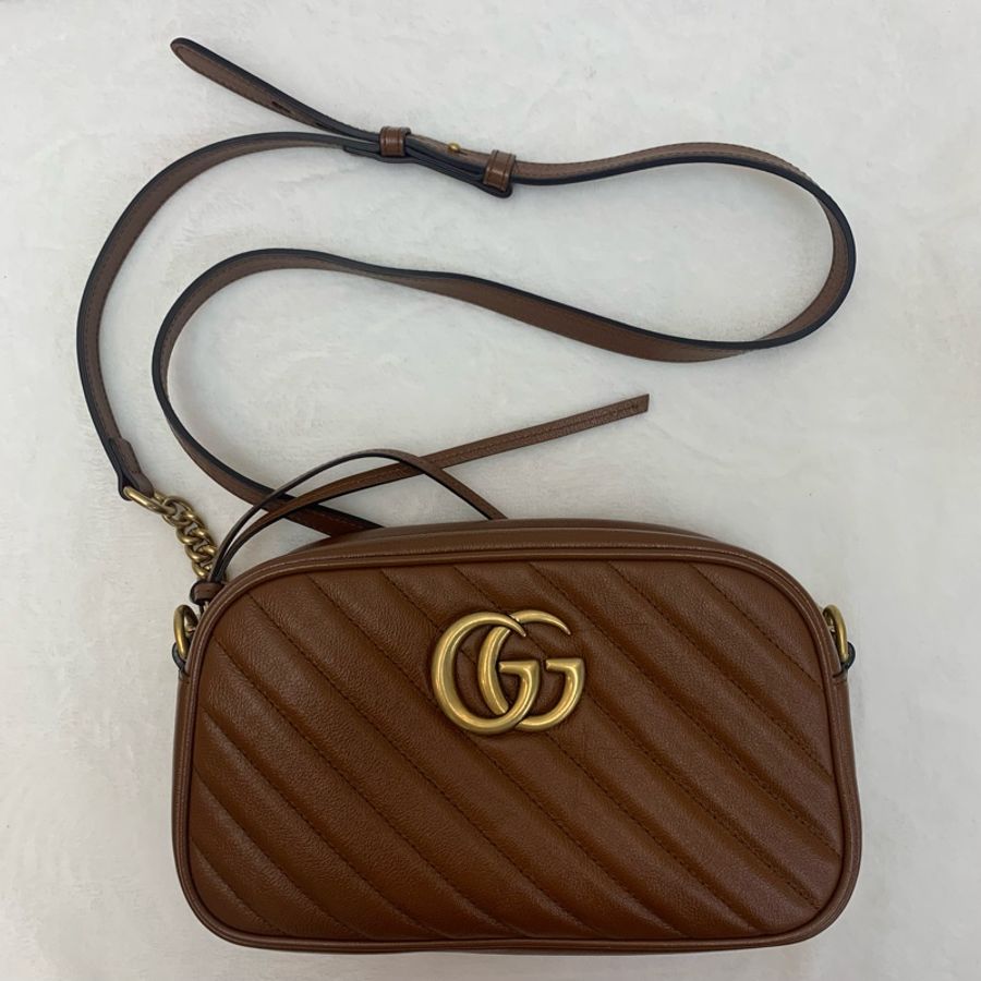 Gucci GG Marmont相機包 焦糖色熱門款-1