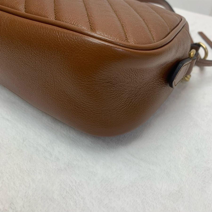 Gucci GG Marmont相機包 焦糖色熱門款-9