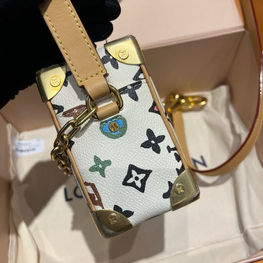 LV/路易威登 Soft trunk軟盒子包斜背包 白色 芯片款-2
