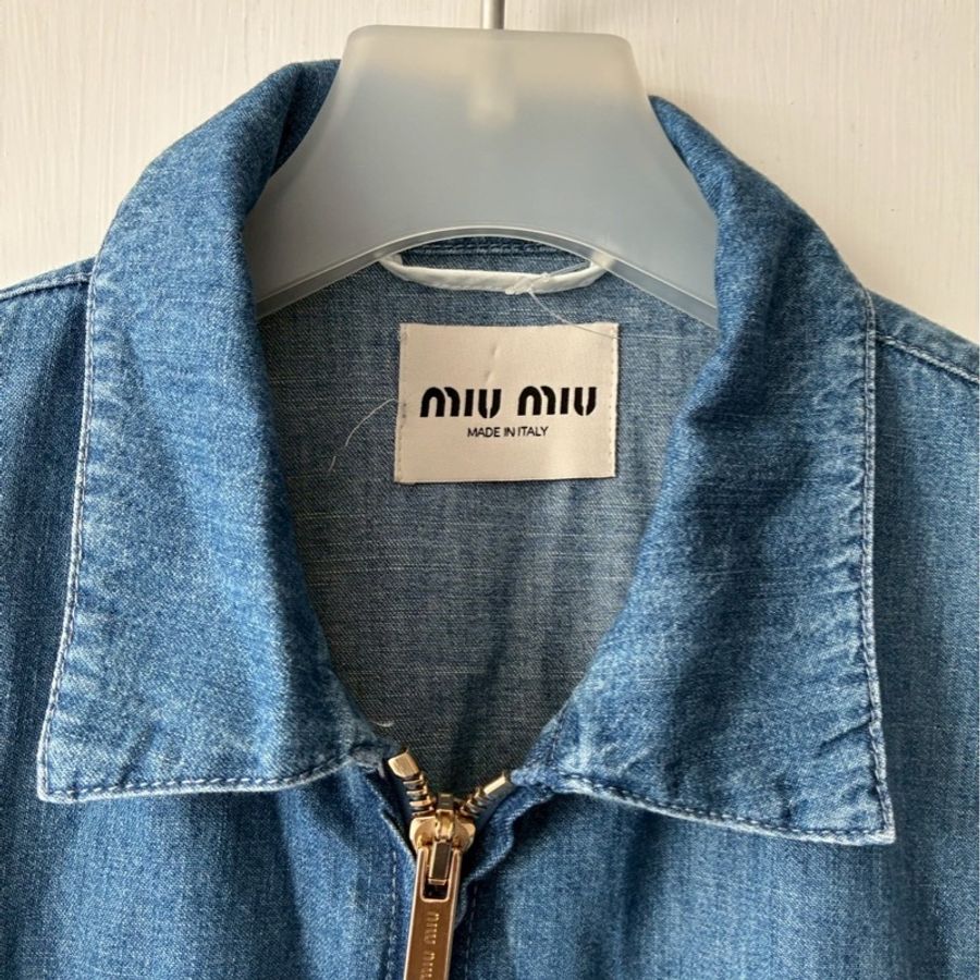 miumiu 丹寧深藍小logo外套🧥40-1