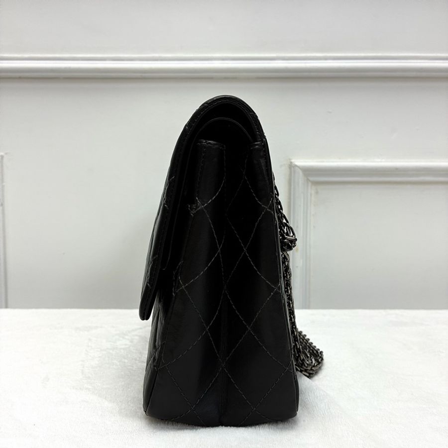 Chanel 2.55黑色銀扣 做舊款-3