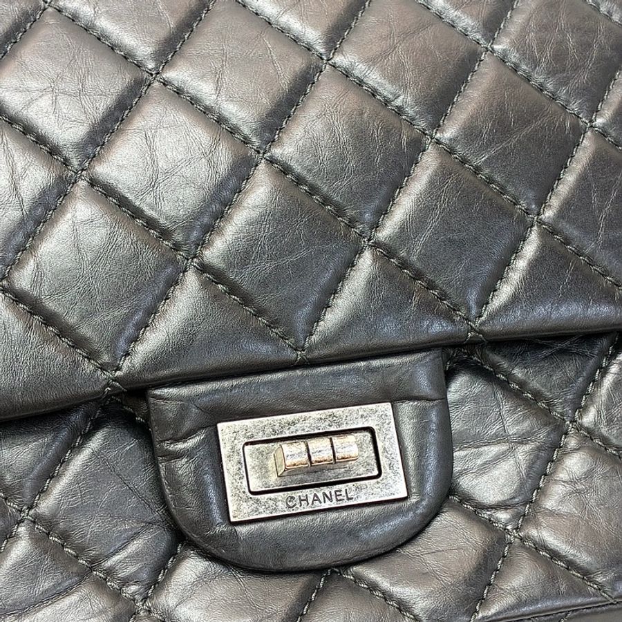 Chanel 2.55黑色銀扣 做舊款-8